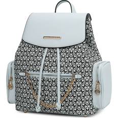 MKF Collection Issah Backpack Stylish Vegan Leather - Light Blue