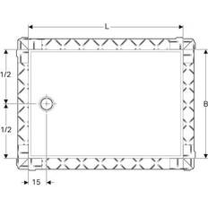 Duschen Geberit Duschwanne 90 x 75 x 4,5 cm