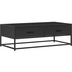 vidaXL Engineered Wood Black Sofabord 50x100cm
