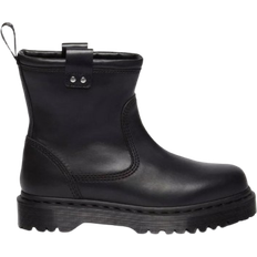 Textile - Unisex Ankle Boots Dr. Martens Anistone Lo Leather Biker Boots - Black Milled Nappa