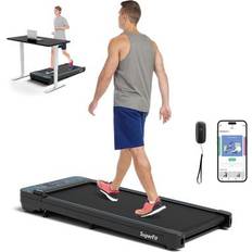 Costway Walking Pad with 300 lbs Weight Capacity and Remote Control for Home-Black