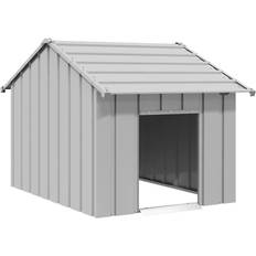 Hundar - Hundgrindar Husdjur vidaXL Hundkoja Med Tak 83x130x85 cm Galvaniserat Stål