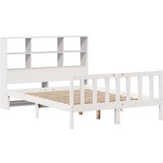 Beds & Mattresses vidaXL Bookcase Bed without Mattress 140x190 cm Solid Wood Pine