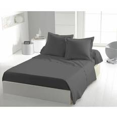 Microfibre Lagner Renoveret Sengetøjssæt Home Linge Passion Super King Lagen Grå