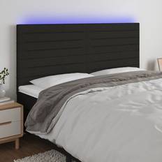 Testiere vidaXL A Led Nero 200x5x118/128cm In Tessuto Testiera