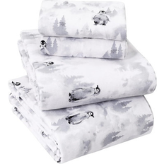 ChooChoo 100% Cotton Flannel Sheets Queen Size Twin Bed Sheet Gray