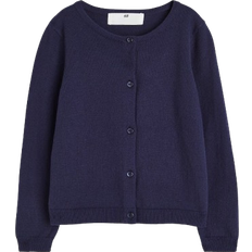 H&M Kid's Fine Knit Cotton Cardigan - Navy Blue (0924139001)