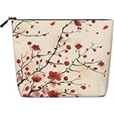 QGWDYYJQ Japanese Spring Makeup Bag - Black