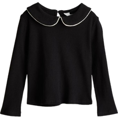 H&M Collared Jersey Top - Black (1270160003)