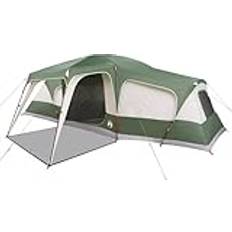 VidaXL Camping & Outdoor vidaXL Family Tent With Porch Dome 9-Person Green Waterproof