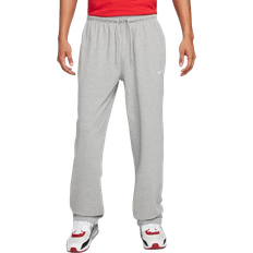 Nike sportswear club joggingbukser herre Nike Sportswear Club Men's Knit Open Hem Pants - Dark Grey Heather/White
