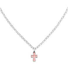 James Avery Necklaces James Avery Petite Cross Necklace - Silver/Pink