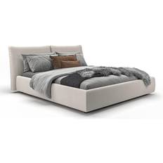 Double Beds Frame Beds KAWOLA Polsterbett Beige Schwarz Rahmenbett