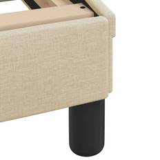 Beige Sängpaket vidaXL Säng Med Madrass Gräddvit 160x200 cm Sängpaket