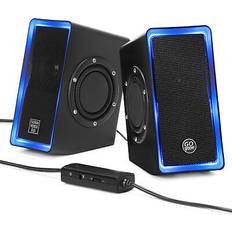 Gaming Computer Speakers Blue LED Light