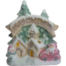 Northlight LED Lighted Glittered Snow-Covered Winter White Decoration 16.5"