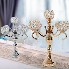 Gold Candelabras Rosdorf Park 5-Heads Tabletop Candelabra 21.67 H x 17.73 W x 17.73 D Candelabrum