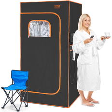 Saunas Portable Sauna Tent, Personal Sauna Kit for Home Spa, Detoxify & Soothing Infrared Heated Body Therapy Black (1400W)