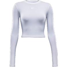 Nike Sportswear Chill Knit Women's Slim Long Sleeve Cropped Top - White