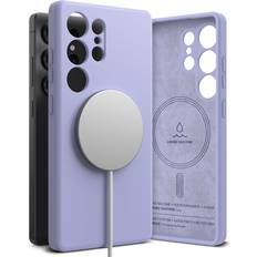 Samsung Galaxy S25 Ultra Magnetisk Silikonecover med MagSafe Lilla