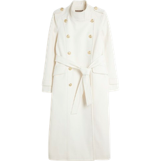 River Island Belted Military Coat - Cream