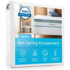 Linen Mattress Covers Linenspa Waterproof Box Spring Encasement Twin XL White Mattress Cover