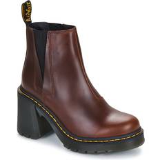 Dr. Martens Spence Leather Flared Heel Chelsea Boots - Dark Brown