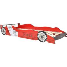 Punainen Lastensängyt vidaXL Children's LED Race Car Bed