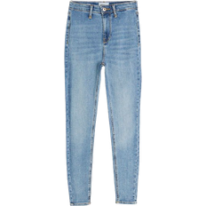 River Island High Rise Super Skinny Jeans - Blue Denim