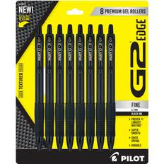 Black Gel Pens Pilot G2 Edge Premium Gel Roller Pens 0.7 mm Black Pack of 8