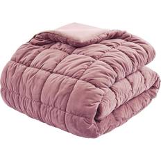 Intelligent Design Velvet Dream Puff Bedspread Pink (264.2x228.6cm)