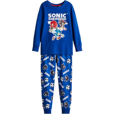 H&M Printed Cotton Jersey Pyjamas - Bright Blue/Sonic the Hedgehog (1232761004)