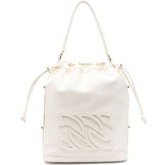 Casadei Drawstring Top Handle Bag - White