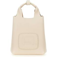 Unisex - Vita Toteväskor Hogan Väska Dam Läder Shoppingväska med Avtagbar Rem - White