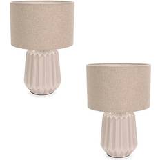 ValueLights Zak Natural Table Lamp 38cm