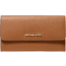 Michael Kors Jet Set Travel Crossgrain Leather Tri Fold Wallet - Luggage