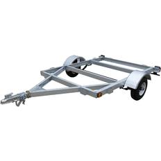 Trailers Stirling 4-ft x 6-ft Galvalume Steel Utility Trailer with 800-lb Load Capacity, E-Z Lube Hubs, and Lighted DOT Specs 504077