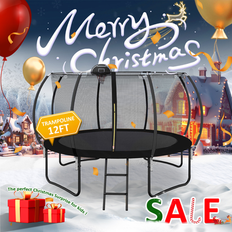 Trampolines Sunrinx 12-ft Round Backyard in Black MG10-TP-3
