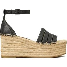 Heel Espadrilles Tory Burch Ines Espadrille Wedge - Perfect Black