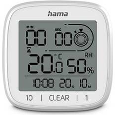 Hama Termometre, Hygrometre & Barometre Hama Væg Bord Digitalt Ur Firkant Hvid 0-50 °C
