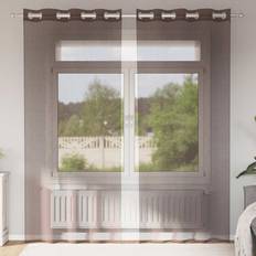VidaXL Gardinlængder vidaXL Voile-gardiner med Øskner 140x245 cm 2 stk