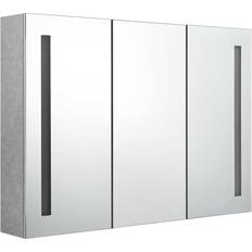 vidaXL Mirrored Bathroom Mirror Cabinet 35 x 5.5 x 24.4 in
