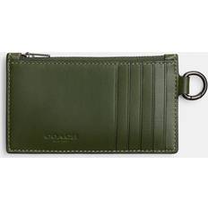 Wallets & Key Holders Coach Zip Card Case In Signature Camo Print - Green/Black