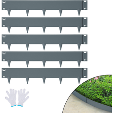 Lawn Edging VEVOR Steel Landscape Edging 39 x 5 in Gray