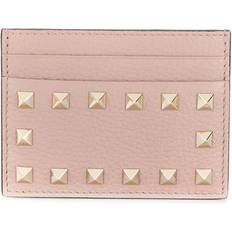 Valentino Garavani Rockstud Leather Card Case - Powder