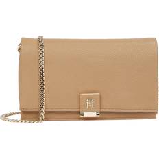 Tommy Hilfiger Kuvertväskor Tommy Hilfiger Kompakt Flapväska Med Kedja Monogram - Safari Canvas