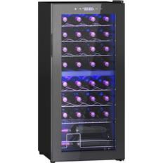 Homcom 86L Dual Zone Wine Cooler Black