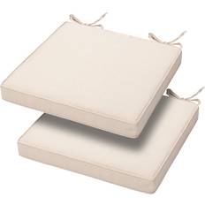 Ekster Square Corner Seat Cushion 18 x 18 x 2.5 in 2 Pack Chair Cushions Beige