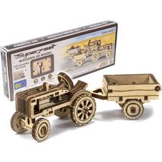 Wooden City Vintage Cars Work Horse 3 DIY 3D Model Kits for Adults to Build Cars 3D Puzzles for Adults Brain Teaser Wood Car Kit Model for 14 Teens 73-Part Car Kit
