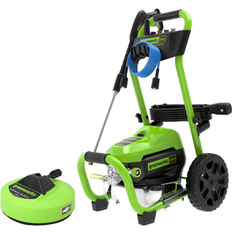 Pressure Washers Greenworks 2300 PSI 1.2-GPM Cold Water Electric Pressure Washer with 5 Spray Tips and Surface Cleaner GPW2301SC-1